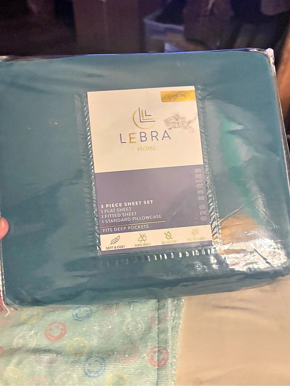 LeBra Home 820 Series 3 Piece Twin Sheet Set Blue Twin NWT